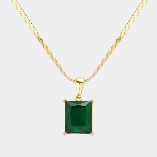 FASHNZFAB Rectangle Pendant Necklace Multi One Size 8