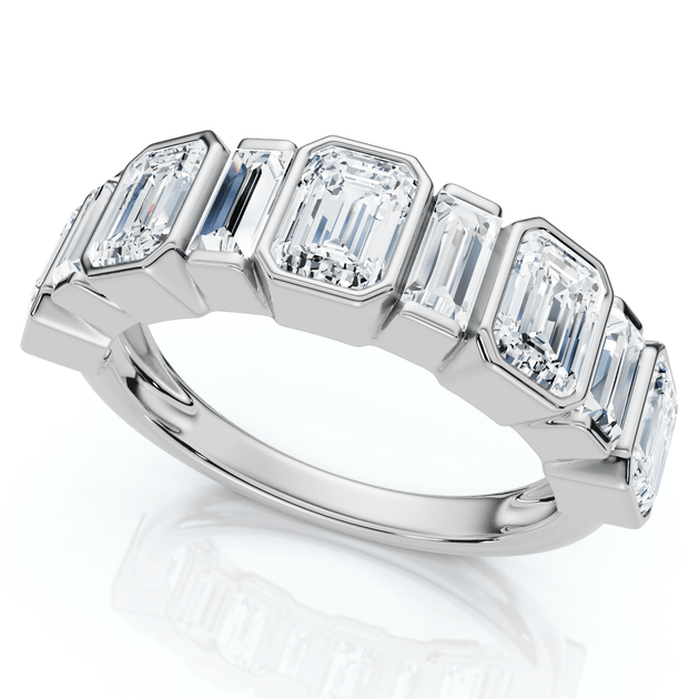 Pompeii3 2.00Ct Emerald Cut Wedding Ring 14k Gold US 9 4