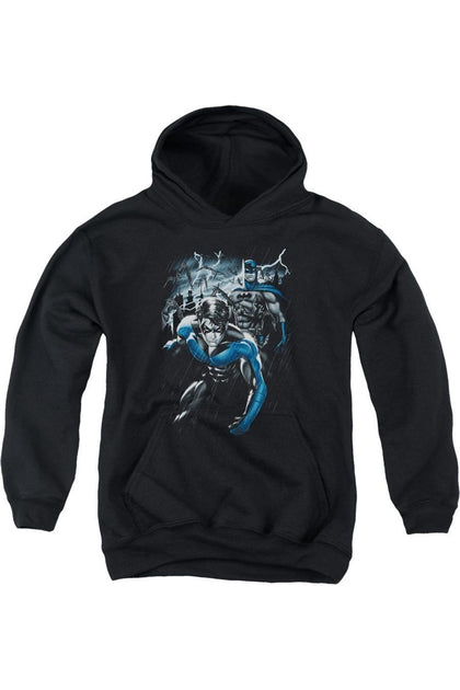 Gildan Batman Dynamic Duo Youth Hooded Sweatshirt Black Large 2