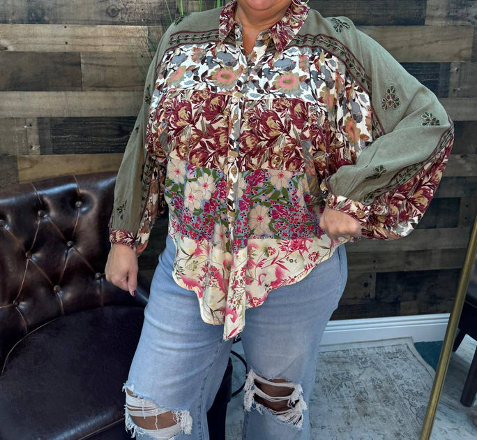 Young Threads Bishop Sleeves Loose Western Shirt Multi XLarge 3
