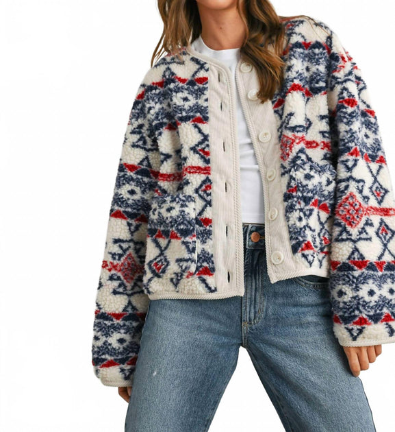Buttermelon Cora Fleece Jacket Multi Small 2