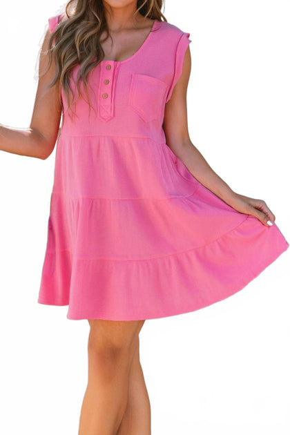 Blueberry Hill Spring Mini Dress Pink XLarge 2