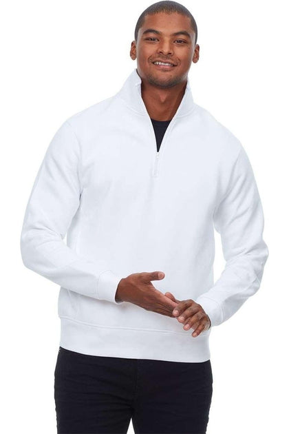 Threadfast Apparel Ultimate Fleece Quarter-Zip Sweatshirt Grey XSmall 2