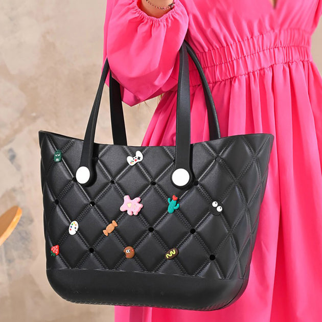 FASHNZFAB Charm Tote Bag Green One Size 2
