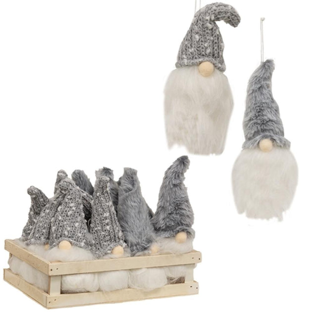 Hivvago Fuzzy Gray Gnome Ornament 3