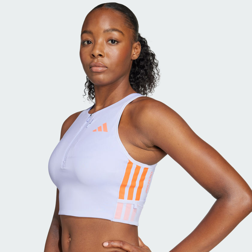 adidas Women's Adizero Running Gel Pocket Crop Top | ShopSimon