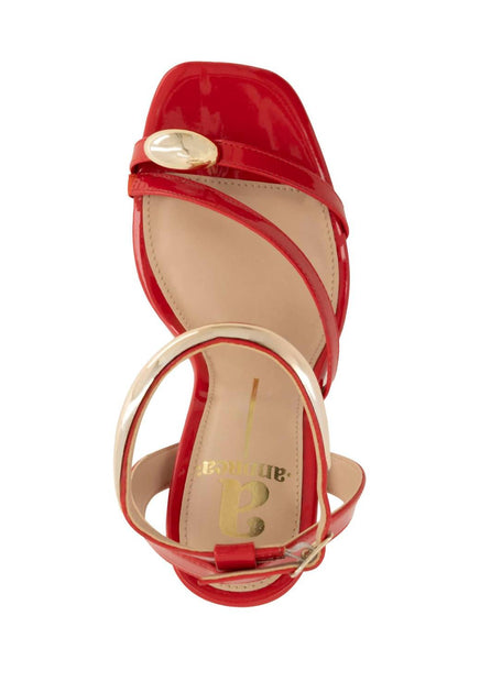 Andrea Ankle-Strap High-Heeled Sandal Red US 8 4