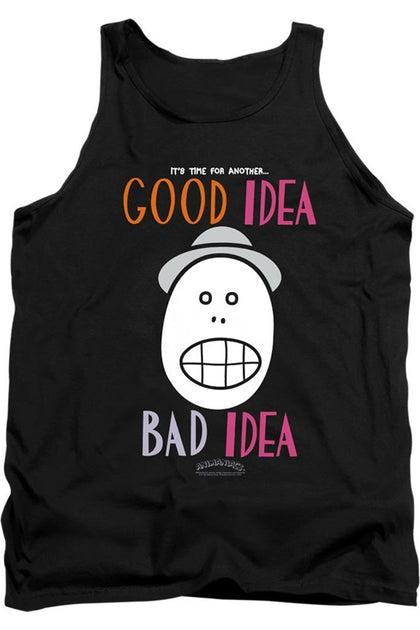 Gildan Animaniacs Good Idea Bad Idea Tank Top Black Medium 2