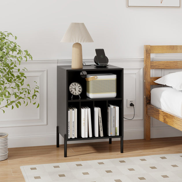 Hivvago Record Player Stand Black 6