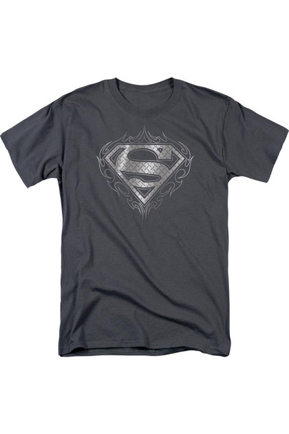 Gildan Superman Tribal Steel Logo T-Shirt Grey XL 2