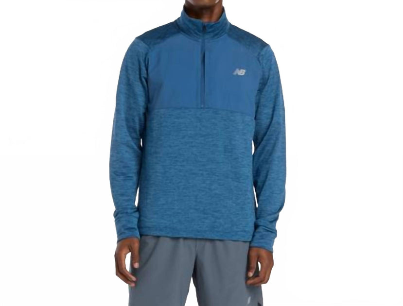 New Balance Heat Half Zip Sweater Blue XLarge 2