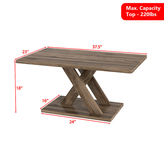 Hivvago Center Table Brown 4