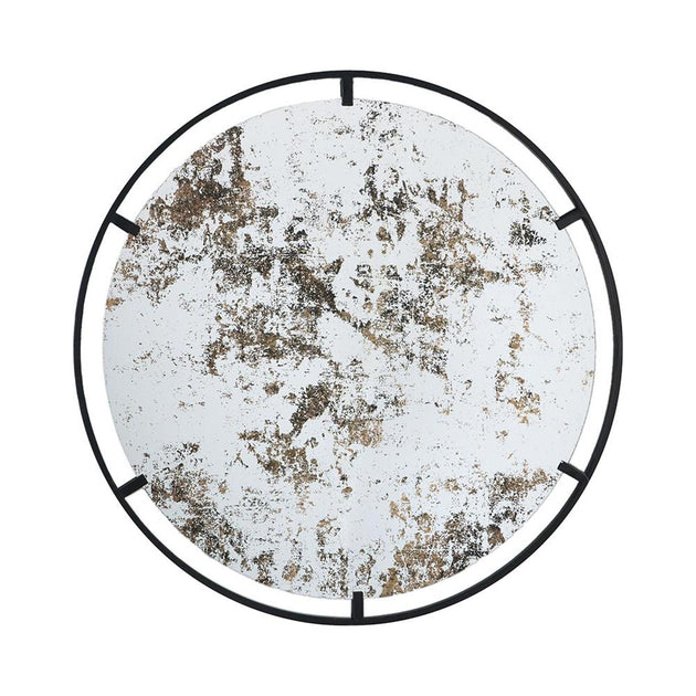 Hivvago 32 Inch Round Accent Mirror Black 3