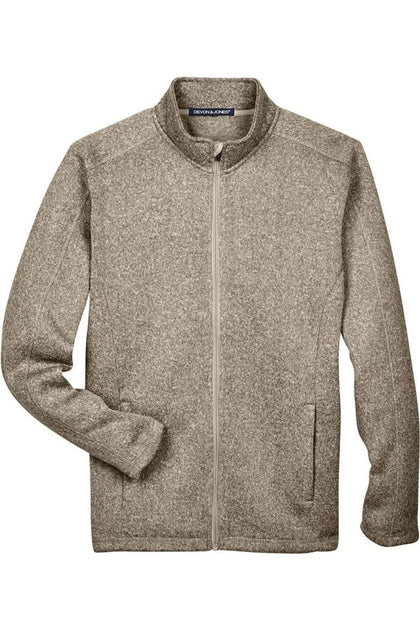 Devon & Jones Bristol Full-Zip Sweater Fleece Jacket Brown XXLarge 2