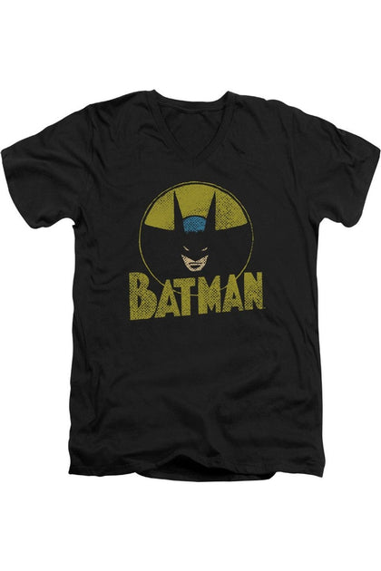 T-shirt col en V Gildan DC Comics Circle Bat Noir Medium 2
