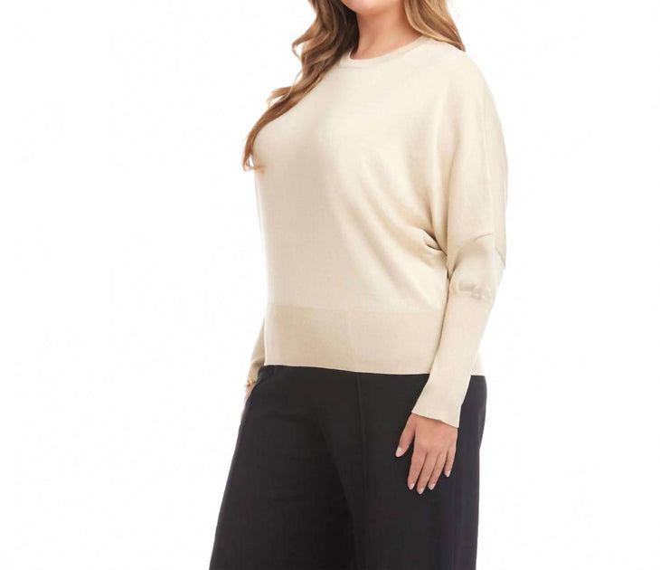 Karen Kane Pullover mit Dolmanärmeln - Plus Beige 0X 3