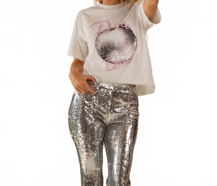 Care Tucker Marlie Disco Queens Tee Silver Small 4