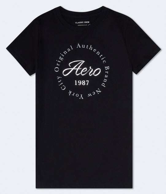 Aeropostale Circle Foil Graphic Tee Multi Large 2