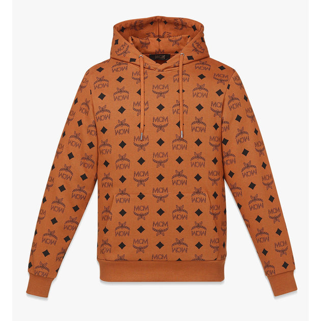 MCM Maxi Monogram Print Hoodie Brown S/M 2