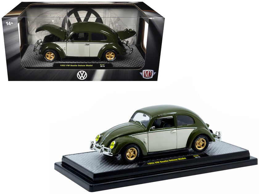 M2 Machines 1952 Volkswagen Beetle Deluxe Dark Green 1:24 2