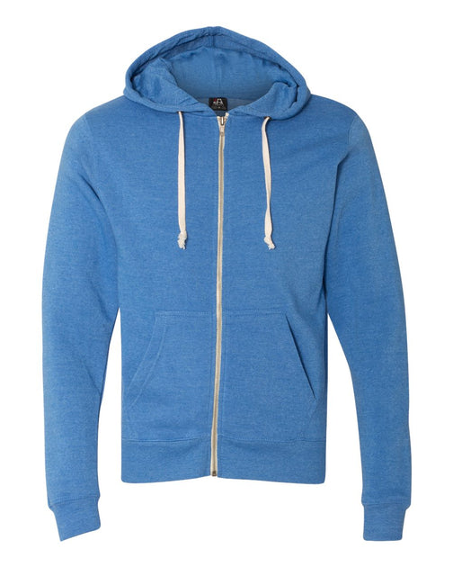 J. America Triblend Full-Zip Hooded Sweatshirt Multi XLarge 6