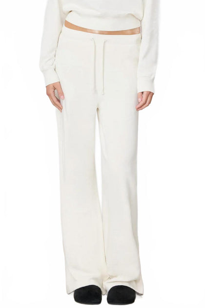 Eterne Drawstring Wide Leg Sweatpant Beige Small 2