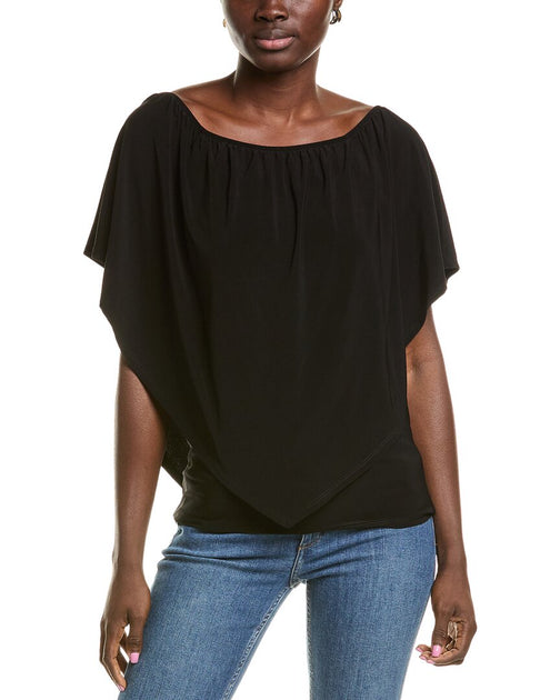 Joseph Ribkoff Off-The-Shoulder Overlay Top Black US 2 2