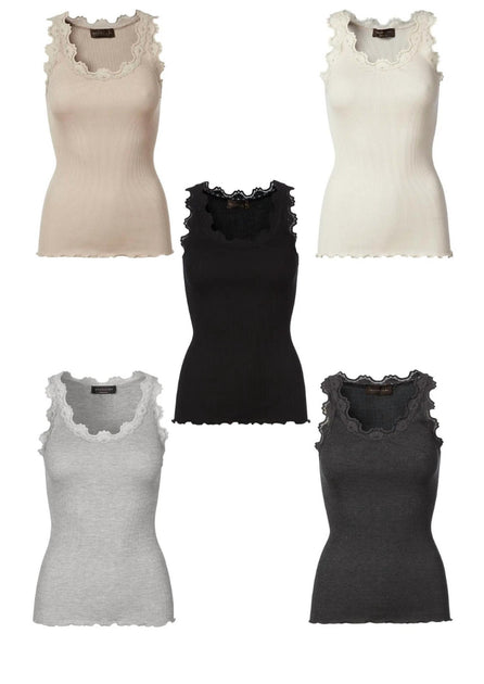 Rosemunde Lace Trim Camisole White Large 3