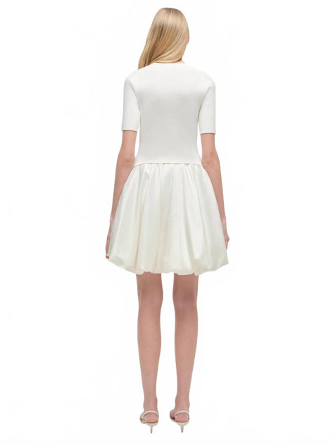 SIMKHAI Kenny Combo Mini Dress White Small 4
