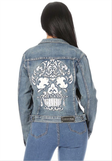 Bus Stop Denim Jacket Blue Large Female 3