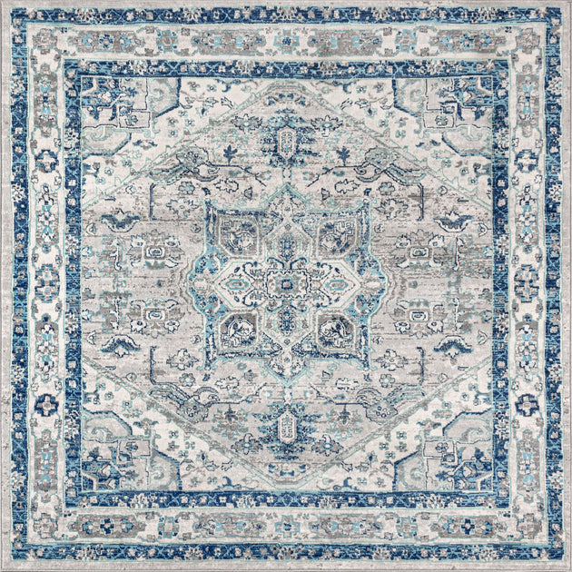 Jonathan Y Modern Persian Vintage Medallion Square Area Rug 3