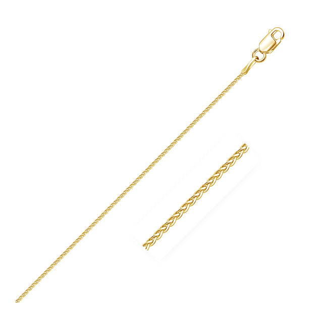 FASHNZFAB Wheat Chain Yellow Gold 1.00 mm 2