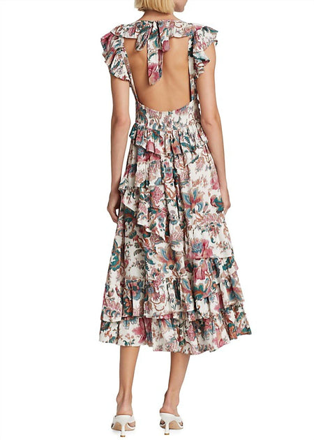 LOVE THE LABEL Salome Midi Dress Multi Large 3