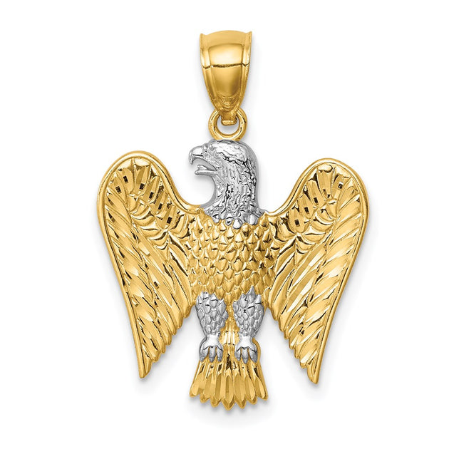 Diamond2Deal Eagle Pendant Yellow Gold 2