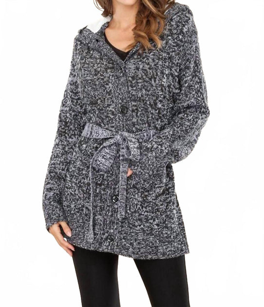 Benny and Zoey Plus Size Button Up Sweater Jacket Black 3X 2