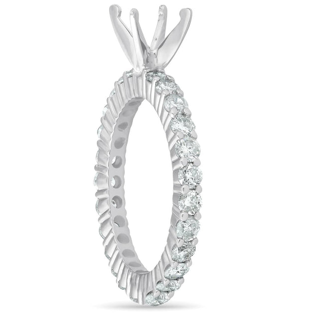 Pompeii3 Eternity Engagement Ring Setting 14k White Gold US 9 4