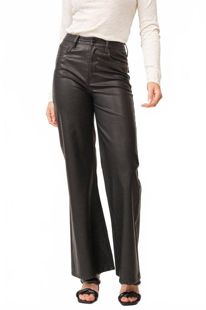 Dear John Denim Fiona High Rise Leather Jeans Black 29 2