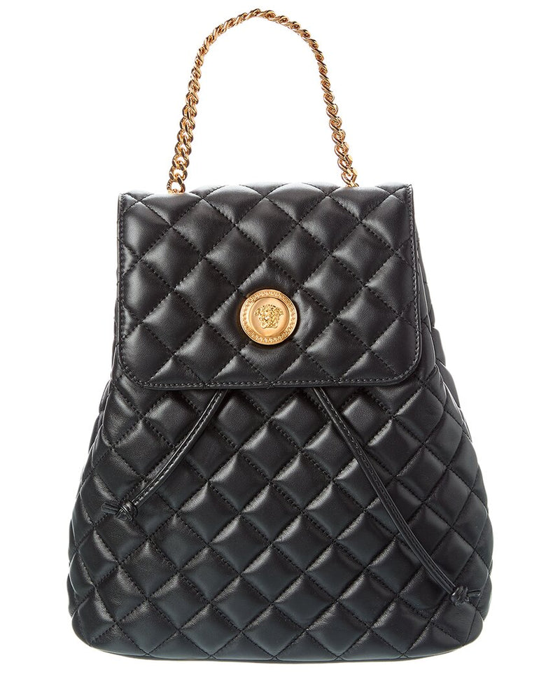Versace Medusa Quilted Leather Backpack | ShopSimon display picture 1