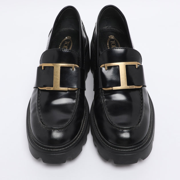 Tod's Loafers Black Patent Leather EU 35.5 4