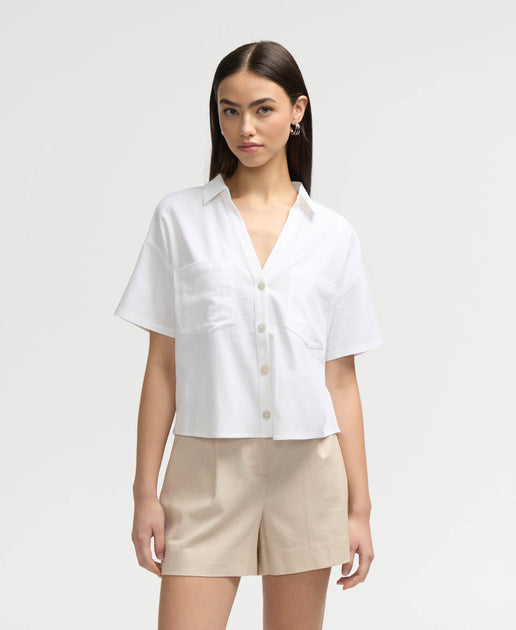 NVLT Cropped Shirt Yellow Small 2