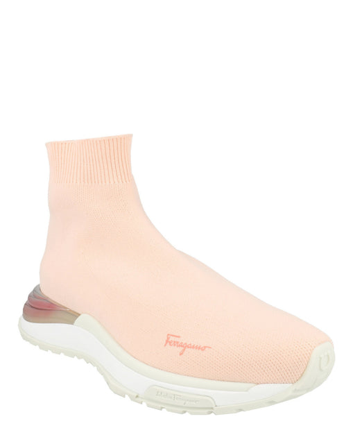 Salvatore Ferragamo Ninette High-Top Sock Sneakers Beige US 5 4