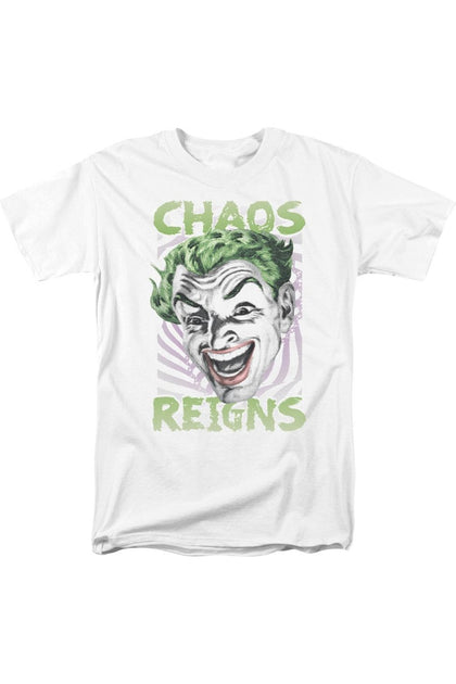 Gildan Batman Classic Tv Chaos Reigns T-Shirt White Medium 2