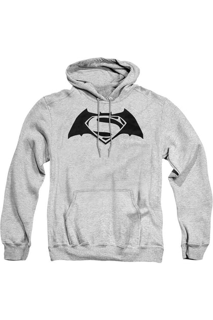 Gildan Batman V Superman Simple Logo Hoodie Grey Small 2