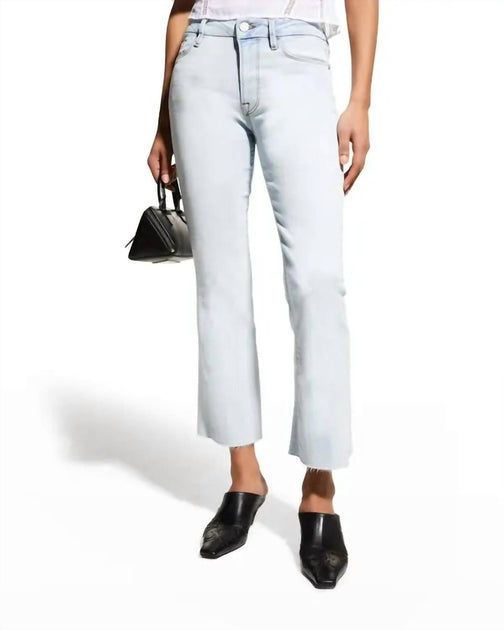 FRAME Le Crop Mini Boot Raw Jeans Blue 30 2