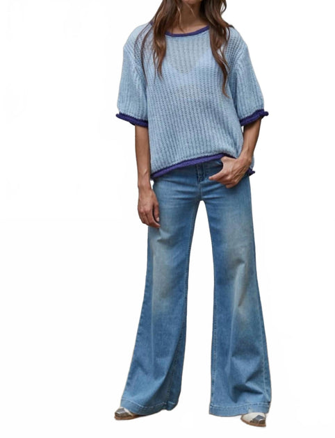 By Together Mon Ablu Knit Sweater Blue Large 4