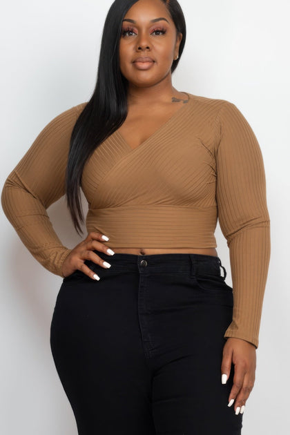 TRUEDAMES Plus Size Mock Neck Bodycon Dress Brown 1X 7