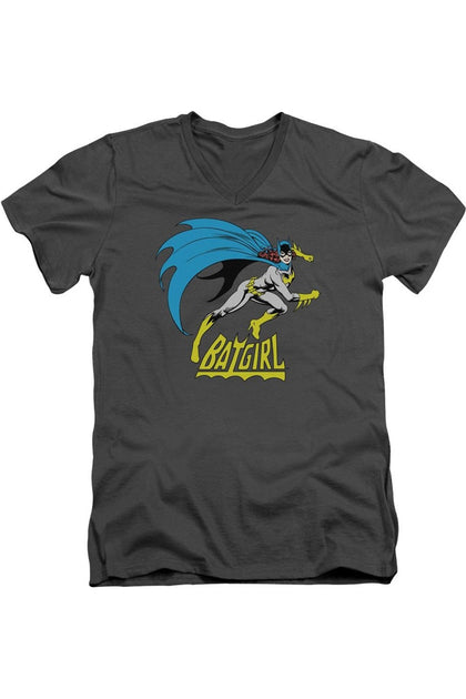 Gildan DC Comics Batgirl V-Neck T-Shirt Grey Small 2
