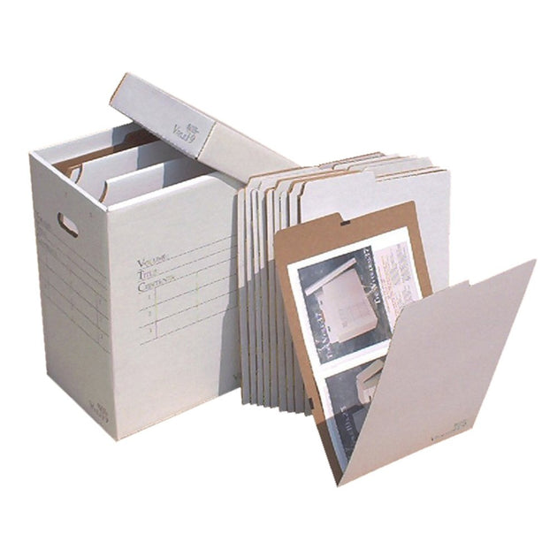 Advanced Organizing Systems VFolder19 Vertical Flat Storage Folder White 2