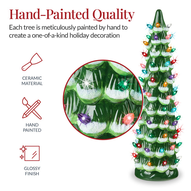 Best Choice Products Ceramic Christmas Tree 15in 4