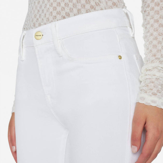 FRAME Le High Rise Skinny Jeans White 30 4